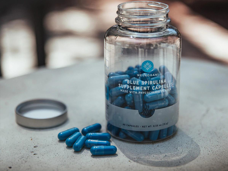 Blue spirulina used for food supplement