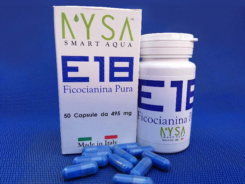 E18 Ficocianina Pura, whose ingredient -- Phycocyanin E18 is sourced from BINMEI
