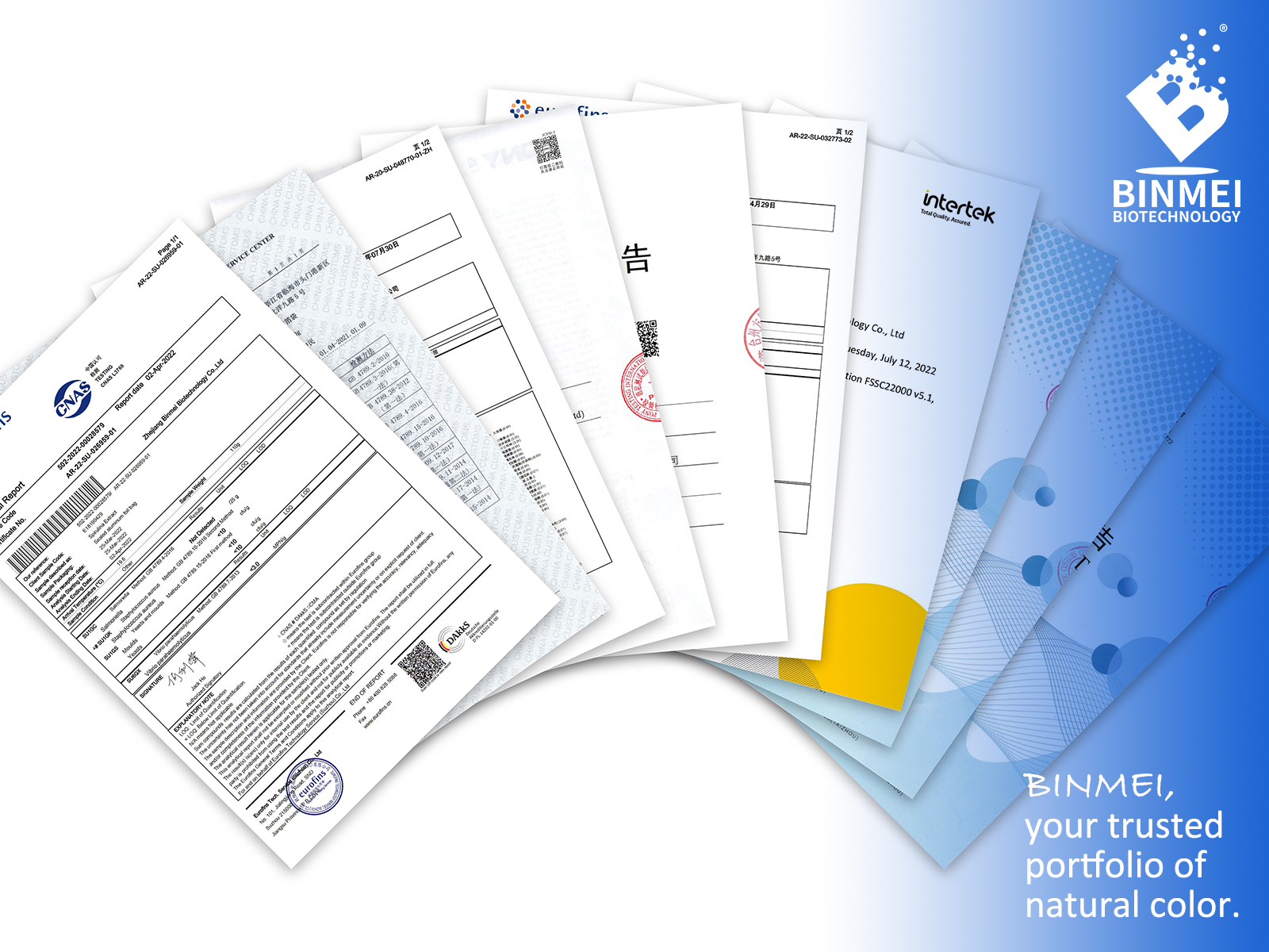 BINMEI Spirulina Extract Test Report